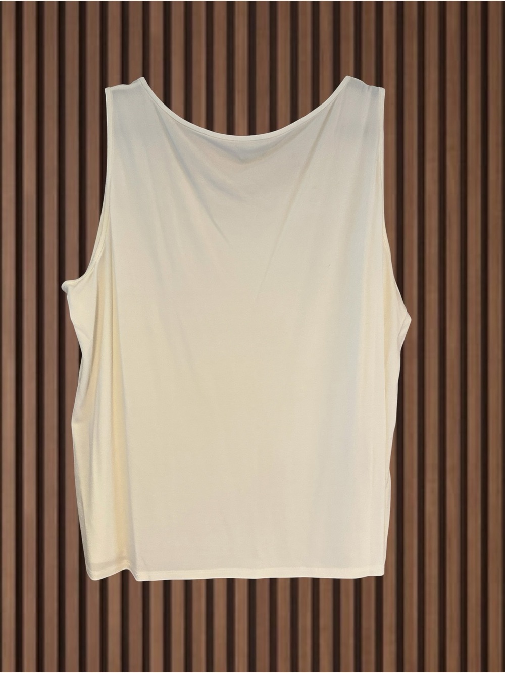 Eileen Fisher Ivory 100% Silk Sleeveless Top - Picture 2 of 6